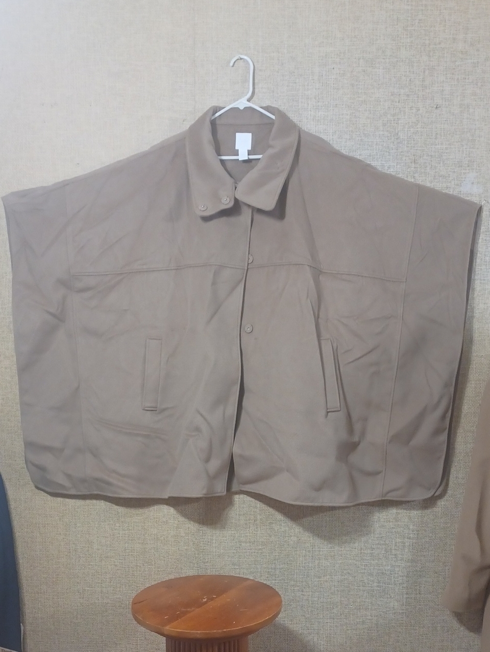 H&M Men's Oversized Tan Rain Cape Coat